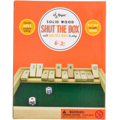 Regal Games Shut The Box with green felt dice area for quick rounds