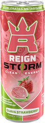 Chilled REIGN Storm Guava Strawberry in a glass, ideal post-workout hydration