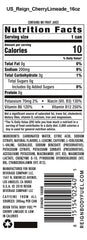 Close-up of the Cherry Limeade label showing natural caffeine and BCAAs for steady energy.