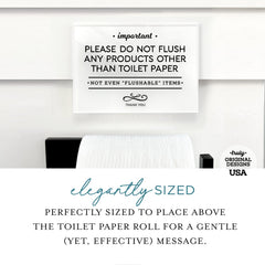 Reilly Originals 3.5x5 inch sign shows adhesive backing for easy, damage-free placement.