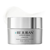 REJURAN Nutritive Cream jar closeup showing silky texture and deep hydration