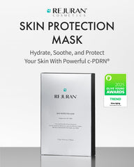 REJURAN mask soothing irritated skin close-up highlighting calming effects