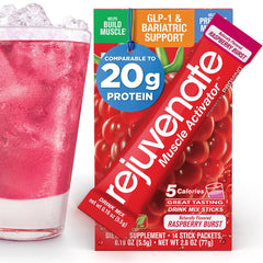 Rejuvenate Perfect Amino bottle pour shows quick mix for post-workout recovery.