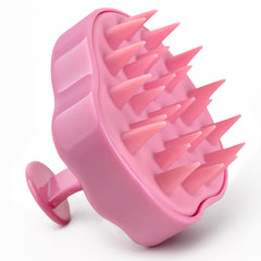 RELAXXO scalp massager in shower for deep cleansing and exfoliation.