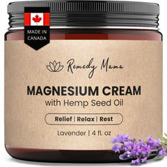 Remedy Mama magnesium cream bottle with lavender for daily comfort