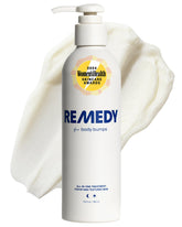 Remedy Science KP Exfoliating Body Moisturizer bottle pump for easy daily application.