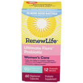 Renew Life Women's Probiotic bottle front view for daily feminine health support