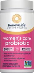 Renew Life Women’s Probiotic bottle on shelf conveying daily wellness.