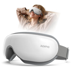 RENPHO Eye Massager with Heat in use for eye relaxation.
