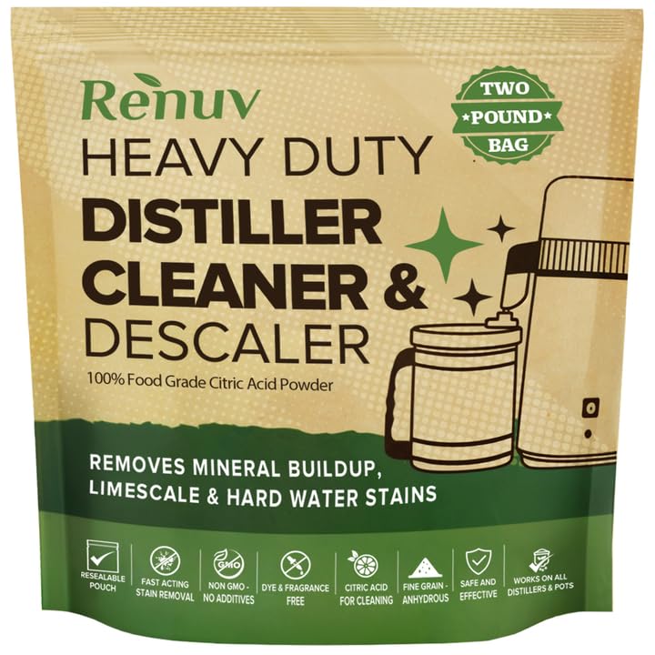Renuv Citric Acid Descaler distiller clean to combat limescale and boost efficiency