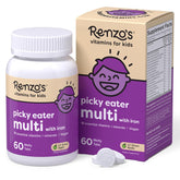 Renzo's front packaging showing green apple flavor and 60-count convenience