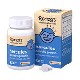 Renzo's Hercules grape melty tab close-up for kid-friendly calcium intake