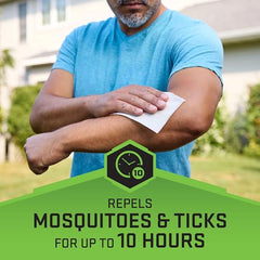 Outdoor adventure scene with Repel wipes ready for hiker protection