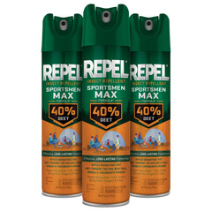 Repel Sportsmen Max 40% DEET aerosol can ready for outdoor protection