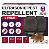 REPELIX ARMOUR ultrasonic pest repeller for indoor use protects up to 1,500 sq ft.