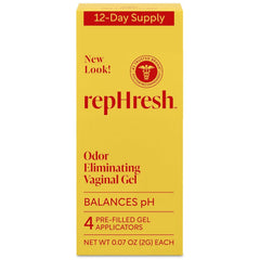 RepHresh Odor Eliminating Vaginal Gel applicator promotes balanced pH and freshness.