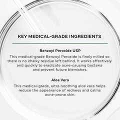 Replenix benzoyl peroxide face wash pump being used to dispense product