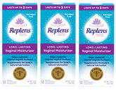 Replens pack of 3 bottles pour shows easy, long-lasting hydration.