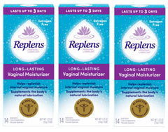 Replens pack of 3 bottles pour shows easy, long-lasting hydration.