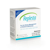 Replesta 50,000 IU D3 chewable wafer front view for convenient weekly vitamin D support.