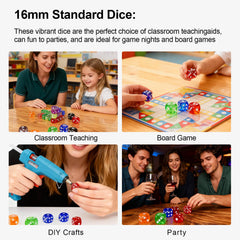 Rerdeim dice colors arranged in 10 colors for versatile teaching and party games.