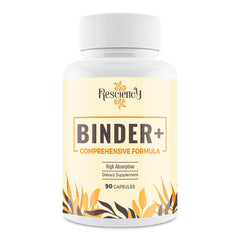 Resciency Detox Binder bottle with capsules for daily digestive balance