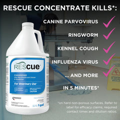 REScue measuring cup shows precise dilution for easy mixing.