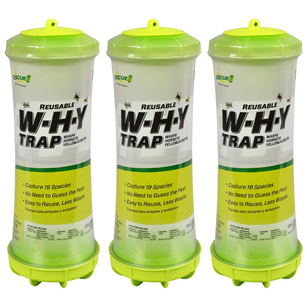 RESCUE! WHY Trap hanging outdoors for easy, hands-off pest control.