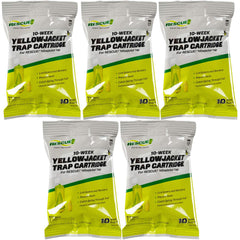 RESCUE! yellowjacket attractant cartridge inside a reusable trap offering 10 weeks of attraction.
