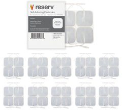Reserv 2x2-inch electrode pad with adhesive gel for secure, reusable adhesion.