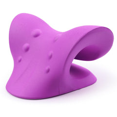 RESTCLOUD cervical traction pillow closeup demonstrates head positioning for improved support