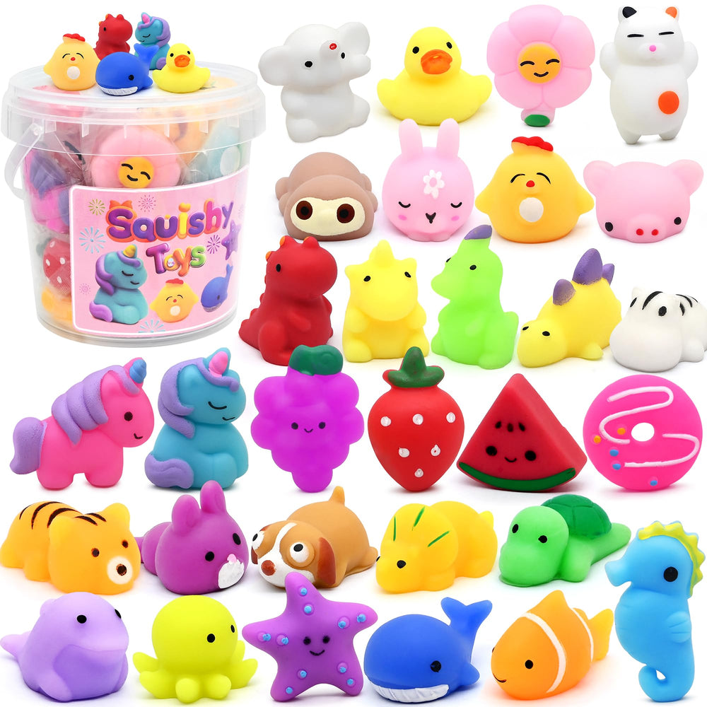 Resumplan Mochi Squishies pack display boosts classroom prizes and party favors.