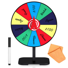 Retbtnm prize wheel spinner with stand engages audiences at home parties and trade shows.