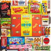 RETRO CANDY YUM 1976 box front, a nostalgic gift for a 50th birthday