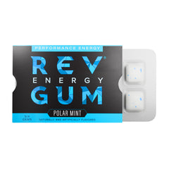 REV Gum Polar Mint Pack offers refreshing flavor and quick energy on the go.