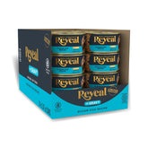 Reveal ocean fish in gravy cans: rich flavor and hydration for cats.