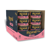 Reveal tuna fillet in broth — grain-free, high-protein cat food for meals.