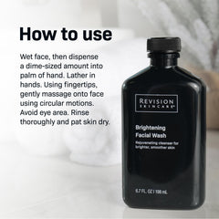 Revision Skincare Brightening Facial Wash texture close-up showing creamy lather