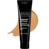 Revision Skincare Intellishade TruPhysical bottle close-up showing all-mineral SPF 45 protection.