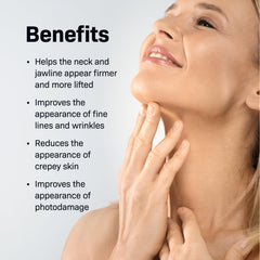 Revision Skincare Nectifirm Advanced swatch highlights smooth texture and subtle firming on the neck