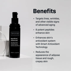Revision Skincare Nectifirm Advanced neck-cream texture during application for smooth hydration.