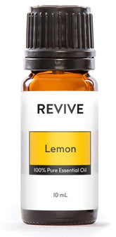 REVIVEEO Lemon essential oil bottle ready for aroma diffusion and air refreshment.