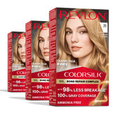 REVLON ColorSilk balance bottle pour — smooth, even application for uniform color.