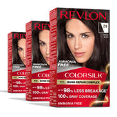 Revlon ColorSilk bond repair bottle illustrating color and care benefits