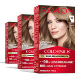 Revlon ColorSilk bond repair box for convenient at-home color with gray coverage.