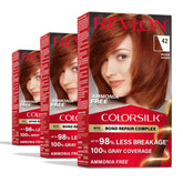 Revlon ColorSilk bond repair cream tube for precise color application and nourishment.
