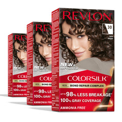 Revlon ColorSilk bottle pour shows easy, no-drip color application.
