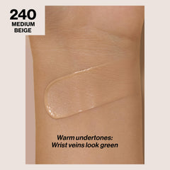 Texture closeup of Revlon ColorStay foundation for buildable coverage