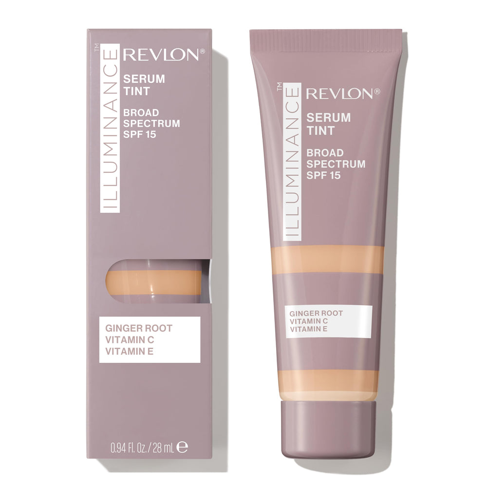 Revlon Illuminance Serum Tint bottle shown for easy daily application and natural glow