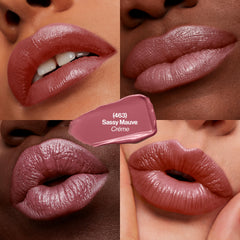 REVLON Super Lustrous Lipstick Sassy Mauve cream closeup highlights smooth glide.